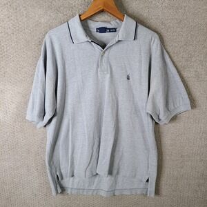 Vintage Nautica Shirt Mens XL‎ Gray Polo Short Sleeve Collared Embroidered Logo
